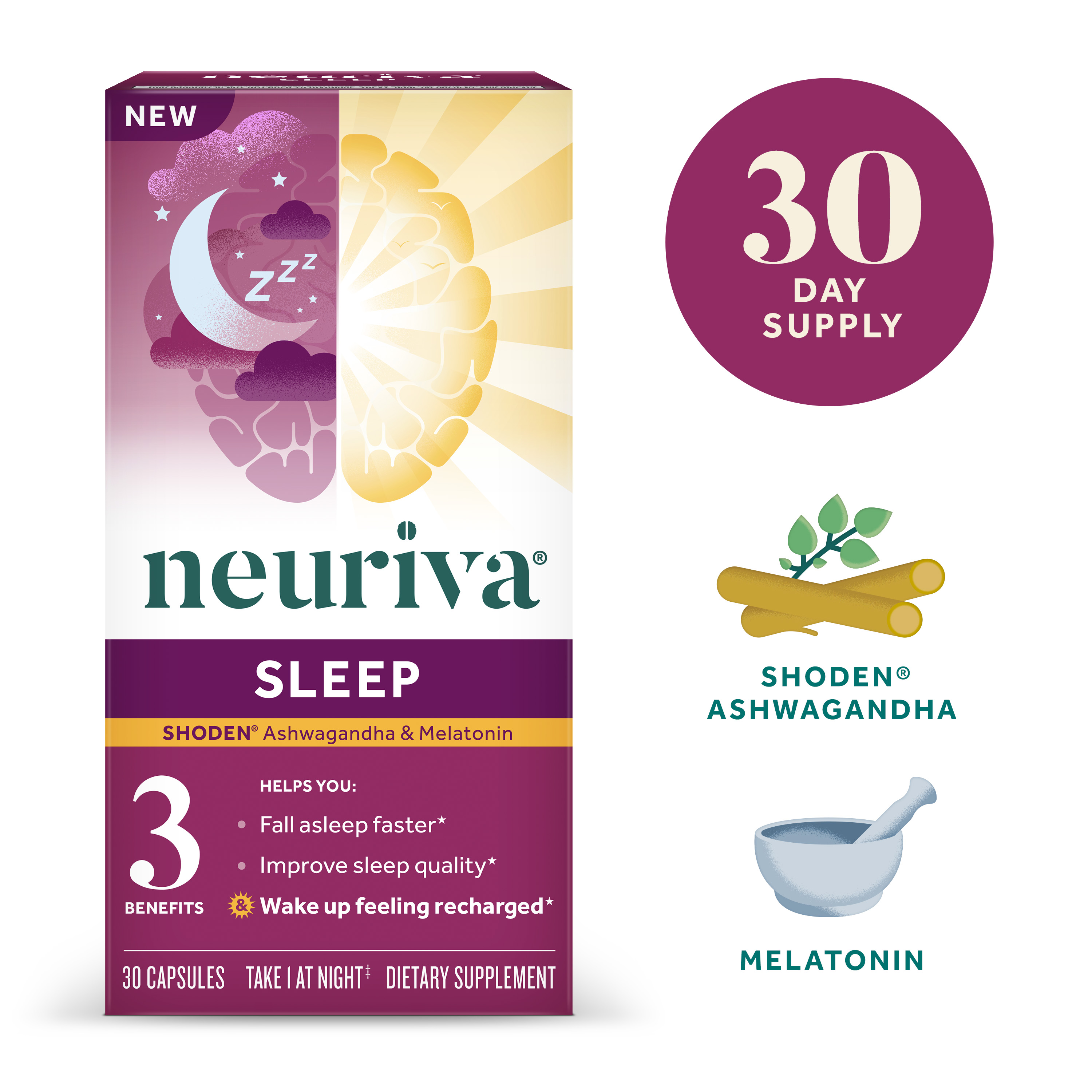 Vicks PURE Zzzs Triple Action Gummy Melatonin SleepAid with Ashwagandha, 6mg per Serving by