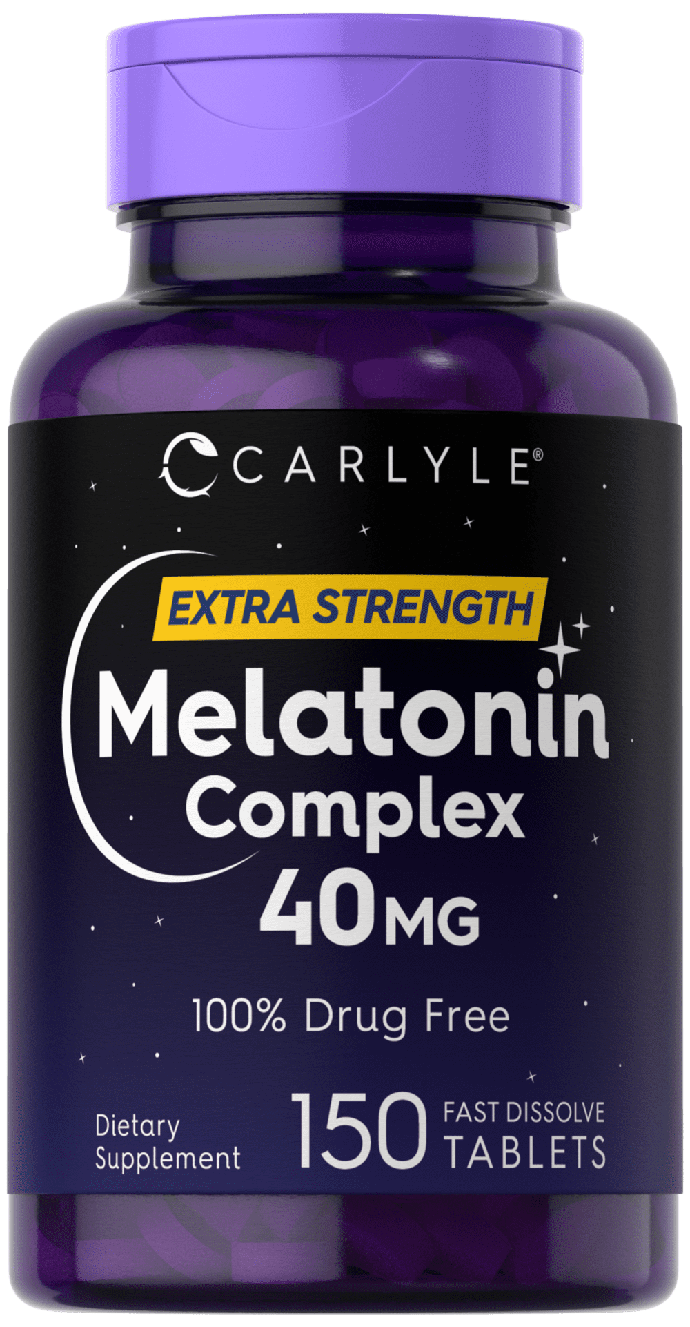 Melatonin Complex 40mg | 150 Fast Dissolve Tablets | with Ashwagandha and Chamomile | By Carlyle