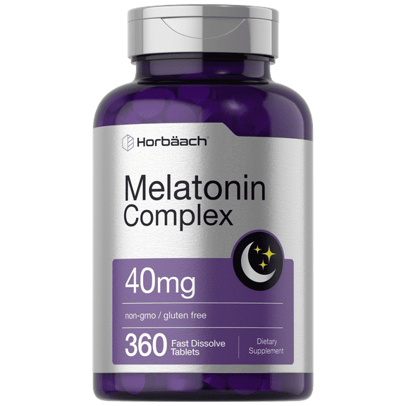 Melatonin Complex 40mg | 360 Fast Dissolve Tablets | For Men and Women | by Horbaach