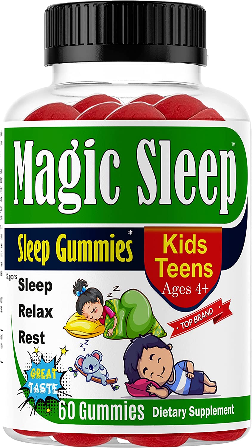 Melatonin Sleep Gummies for Kids &amp; Teens Gummy Vitamins, Fruity ...