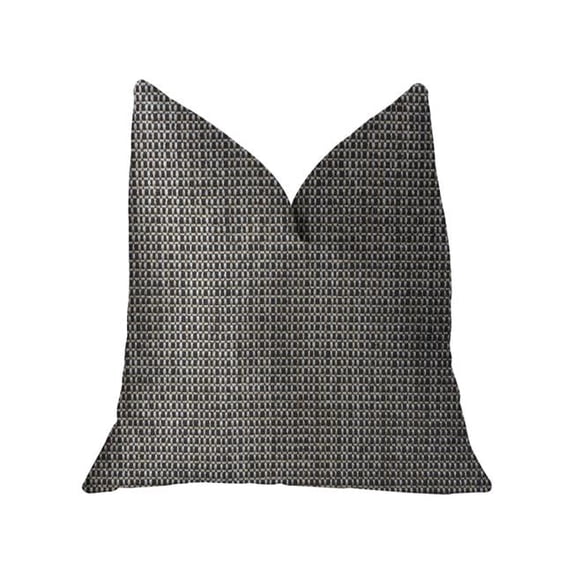 Melbourne Beige & Black Luxury Throw Pillow, 26 x 26 in.