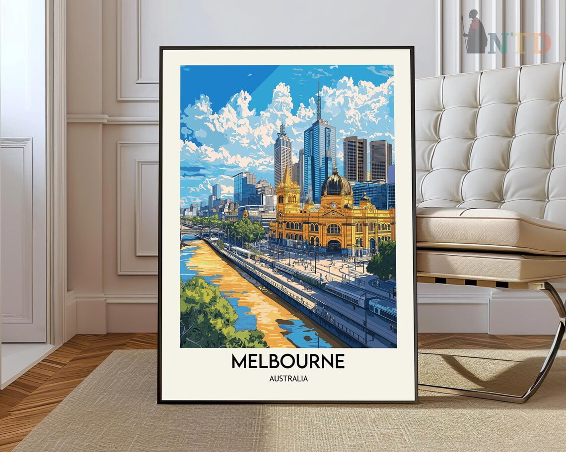 Melbourne Print, Melbourne Wall Art, Melbourne Poster, Melbourne Photo ...