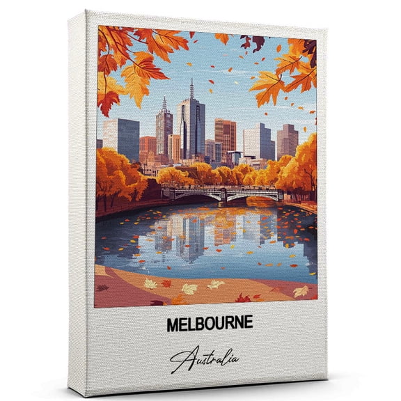 Melbourne Travel Wall Decor – Scenic Travel Canvas Print of Australia Canvas – Beautiful Gift for Home, Office, or Living Space