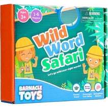 Melby Toys Wild Word Safari - Sight Word Games- Kindergarten Learning Activities, Learn to Read Games for kids 5-7, Reading Games for kids ages 4-8, Sight Word Bingo, Flash Cards 1st Grade