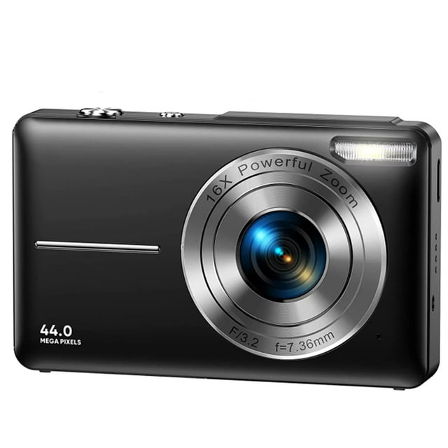 Melcam 01DC403 44.0 MP 1080P Digital Camera 16X Digital Zoom Compact Point and Shoot Camera, Black
