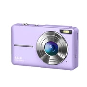 Melcam 1080P Digital Camera 44MP 16X Digital Zoom Compact Point and Shoot Camera with 32GB Card Portable Small Camera Starter Camera for Teens Students Boys Girls Seniors Purple