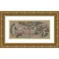 thumbnail image 1 of Melchior Steidl 24x13 Gold Ornate Framed and Double Matted Museum Art Print Titled - Feast in the House of Simon (1699 or Before), 1 of 4