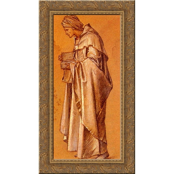 Melchoir 24x14 Gold Ornate Wood Framed Canvas Art by Edward Burne-Jones