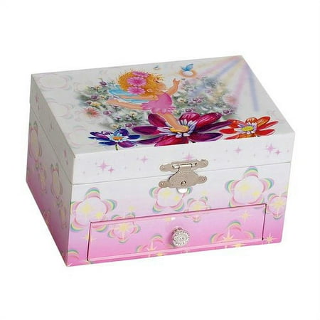 Mele Designs Ashley Musical Ballerina Fairy and Flowers Jewelry Box for girls