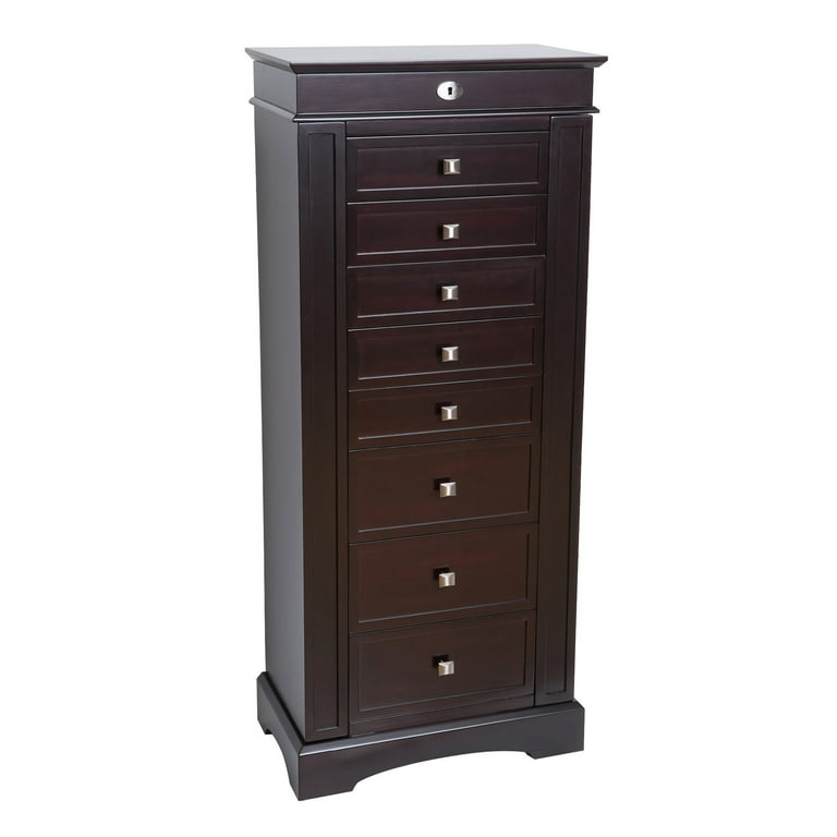 Mele Designs Olympia Wooden Jewelry Armoire for women in Dark