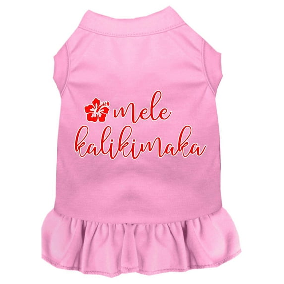 Christmas Pet Dog Cat Dress Screen Printed, "Mele Kalikimaka"