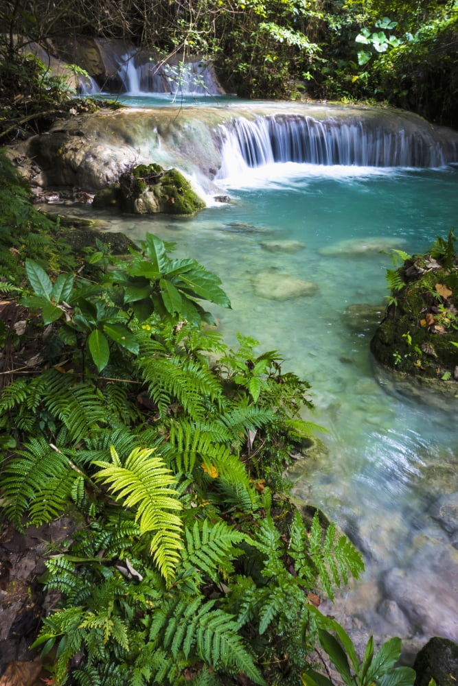 Mele Maat waterfall Efate Island Vanuatu Canvas Art - David Kirkland Design Pics (12 x 19)