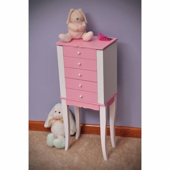 Mele and Co Louisa Girls Wooden Jewelry Armoire