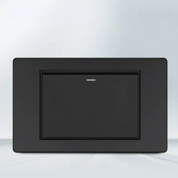Melery 1gang 1way 2way Black PC Panel Brazil USA Italy Mexico 250V 16A Standard 118mm light Wall Switch On Off Push Button
