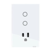Melery WIFI Tuya Smart Outlet Touch Glass Panel Remote Control Multi-Regional