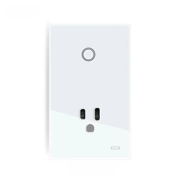 Melery Matter Smart Outlet WIFI Tuya US Plug Glass Panel Voice Remote, Light Switch Works with Smart Home Assistants