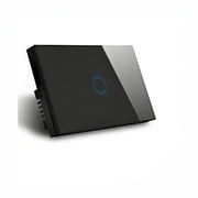 Melery Smart Wall Switch, Touch Sensor, Remote Control, Works with Siri Homekit SmartThings, Black, 10 Amps, 110 Volts