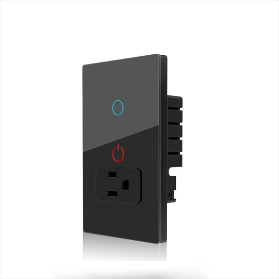 Melery Mexico Plug Wifi Smart Tuya Light Switch Intelligent US Wall Socket Outlet Touch Glass Panel Remote Alexa Google Home