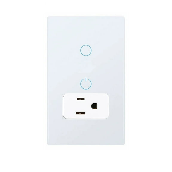 Melery Mexico Plug Wifi Smart Tuya Light Switch Intelligent US Wall Socket Outlet Touch Glass Panel Remote Alexa Google Home