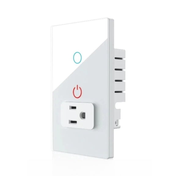 Melery Mexico Plug Wifi Smart Tuya Light Switch Intelligent US Wall Socket Outlet Touch Glass Panel Remote Alexa Google Home