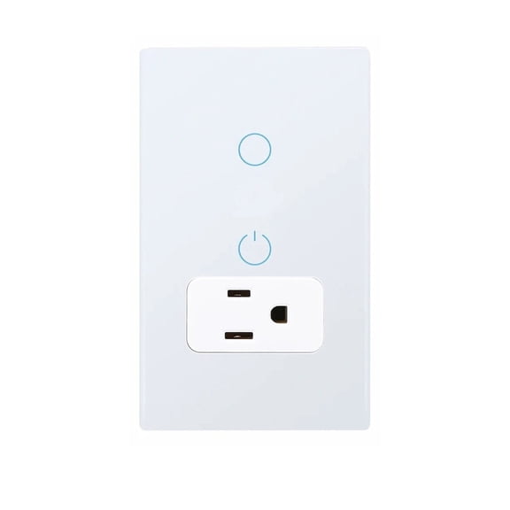 Melery Mexico Plug Wifi Smart Tuya Light Switch Intelligent US Wall Socket Outlet Touch Glass Panel Remote Alexa Google Home