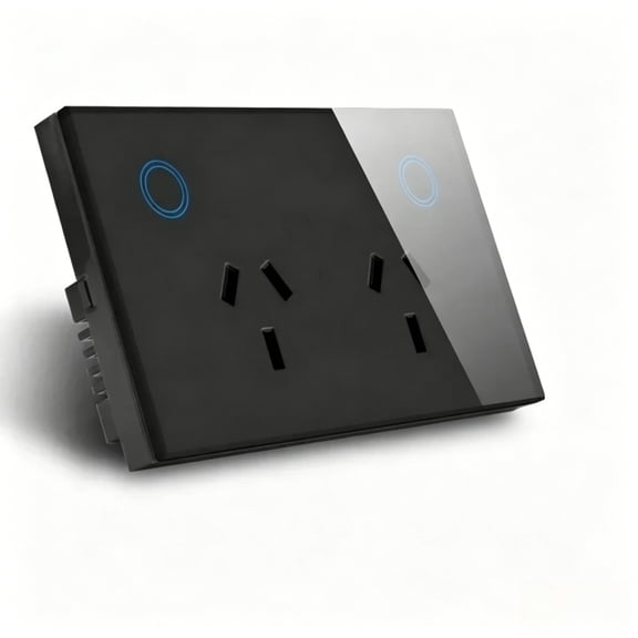 Melery Smart AU Wall Outlet - WIFI Tuya Power Monitoring Touch Control Wireless Remote Control Works with Smart Home Assistants