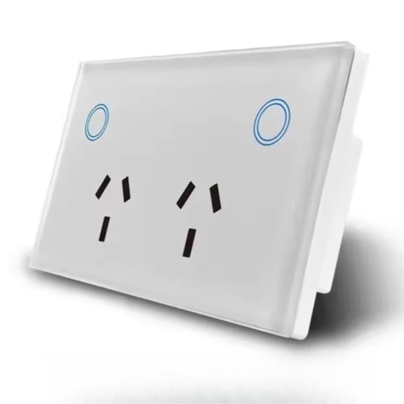 Melery Smart AU Wall Outlet - WIFI Tuya Power Monitoring Touch Control Wireless Remote Control Works with Smart Home Assistants