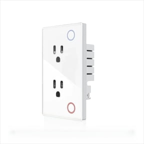 Melery WIFI Smart Wall Socket - US Plug, Power Monitoring & Touch Switch, Tuya App Enabled, Wireless Remote Control