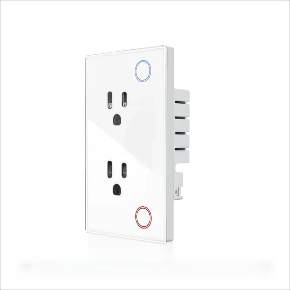 Melery WIFI Smart Wall Socket - US Plug, Power Monitoring & Touch Switch, Tuya App Enabled, Wireless Remote Control