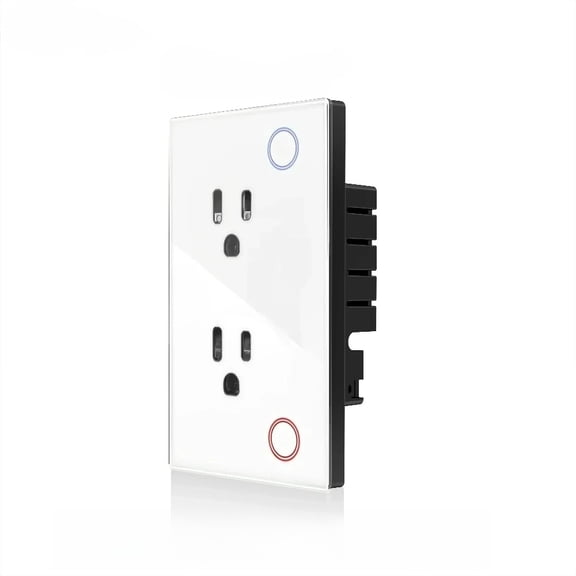 Melery WIFI Smart Wall Socket - US Plug Power Monitoring & Touch Switch Tuya App Enabled Wireless Remote Control