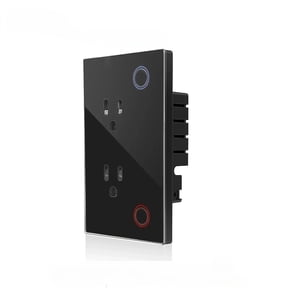 Melery WIFI Smart Wall Socket - US Plug, Power Monitoring & Touch Switch, Tuya App Enabled, Wireless Remote Control