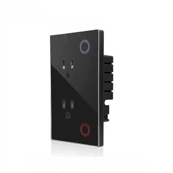 Melery WIFI Smart Wall Socket - US Plug, Power Monitoring & Touch Switch, Tuya App Enabled, Wireless Remote Control