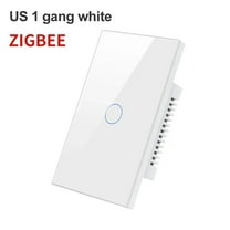Melery Tuya Zigbee Smart Light Switch Neutral Wire Optional Touch Sensor Tempered Glass Panel Remote Control Works with Smart Home Assistants
