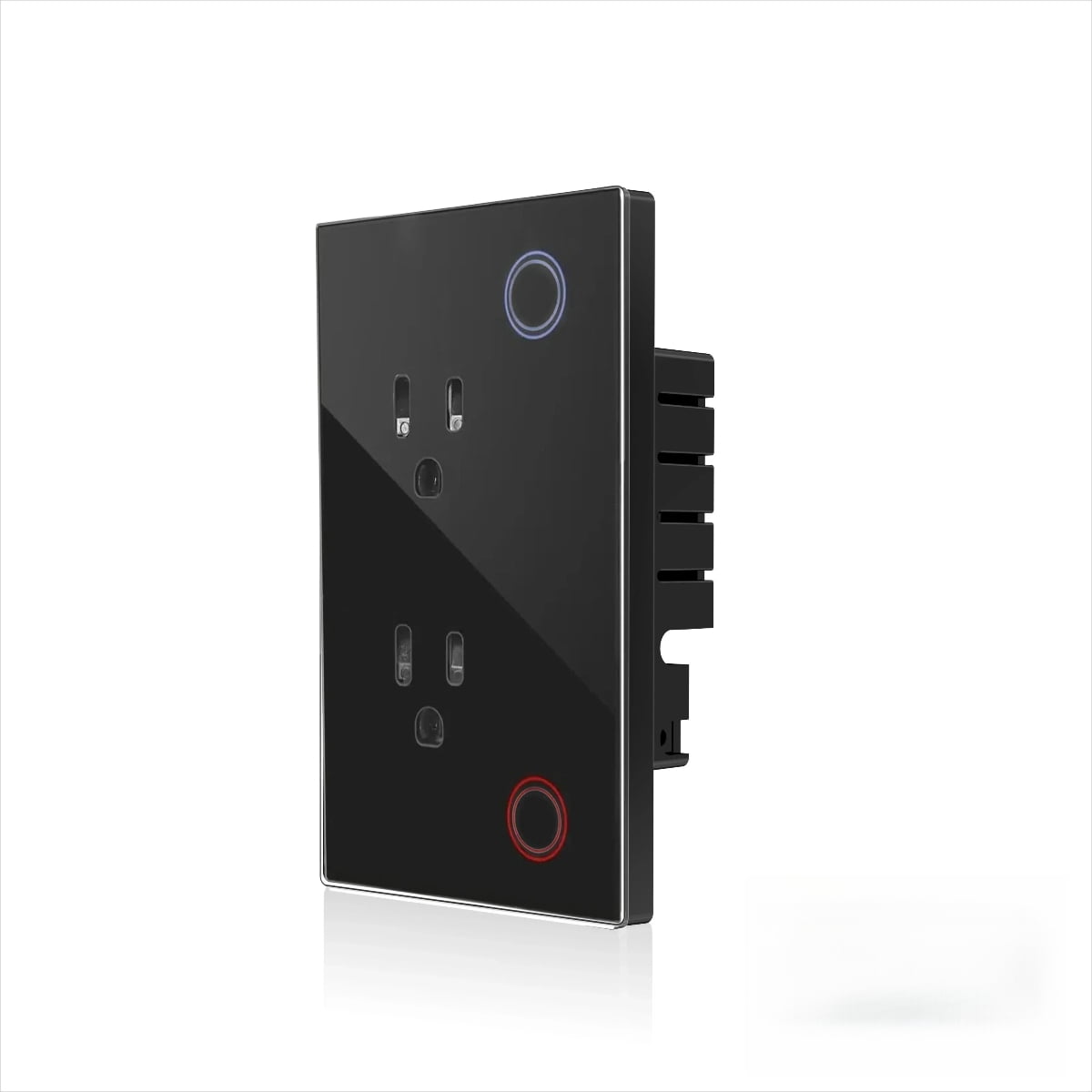 Melery Smart US Wall Outlet 10A Zigbee-Enabled with Tuya & Smart Life App Tempered Glass Pane lTiming & Remote Control Function