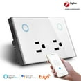 thumbnail image 1 of Melery Smart US Wall Outlet 10A Zigbee-Enabled with Tuya & Smart Life App Tempered Glass Pane lTiming & Remote Control Function, 1 of 7