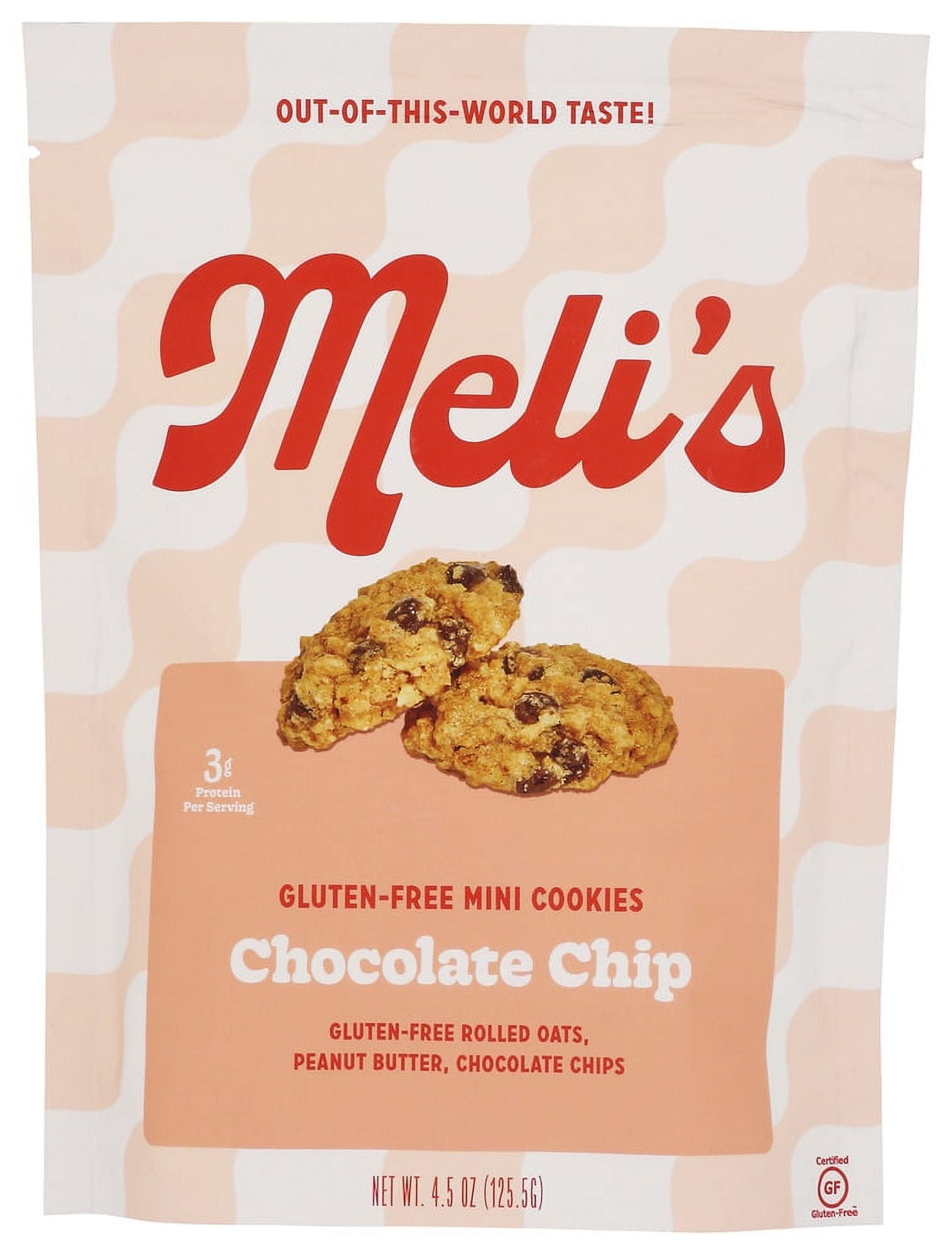 Meli's Gluten-Free Mini Chocolate Chip Cookies, 4.5 Oz Pack Of 6