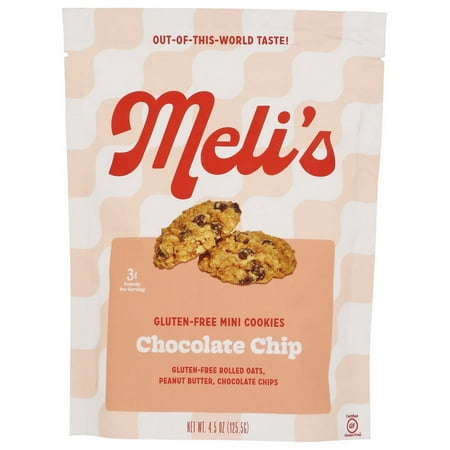 Meli's Gluten-Free Mini Chocolate Chip Cookies, 4.5 Oz Pack Of 6