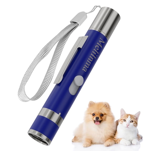 MeliInma Interactive Cat Toy for Indoor Cats, 5 Patterns and 3 Modes, Rechargeable Pointer Toy for Pets Playing and Training, Blue