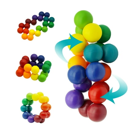 Melia Rainbow Ball Stress Relief Autism Sensory Needs And Preschool Learning Toy Ideal For Kids Ages 3-12