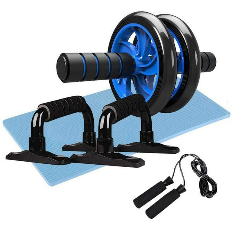 Melia Slip Resistant Grip Dual Wheel Abs Roller Workout Exercise