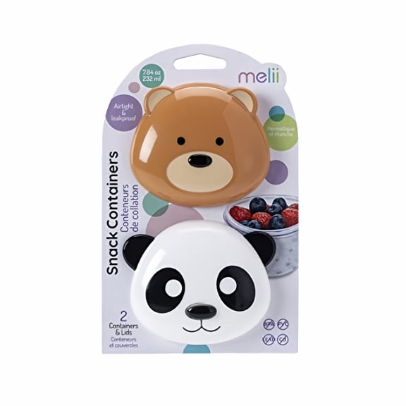 Melii Animal Snack Container Two Pack (Pack of 18)