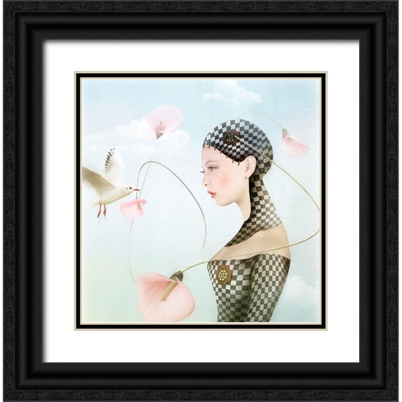 Melik-Nubarova, Svetlana 12x12 Black Ornate Wood Framed with Double Matting Museum Art Print Titled - Flowering