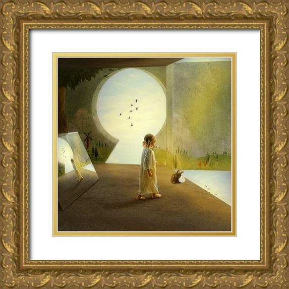 Melik-Nubarova, Svetlana 20x20 Gold Ornate Wood Framed with Double Matting Museum Art Print Titled - ***