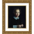 thumbnail image 1 of Melik-Nubarova, Svetlana 26x31 Gold Ornate Wood Framed with Double Matting Museum Art Print Titled - Secret Room, 1 of 4