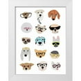 thumbnail image 1 of Melin, Hanna 15x18 White Modern Wood Framed Museum Art Print Titled - Dogs with Glasses, 1 of 4