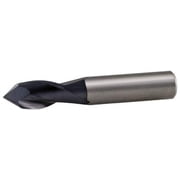 Melin Tool 3/16" Diam, 5/8" LOC, 2 Flute, 60  Point Angle, Solid Carbide Drill Mill AlTiN Finish, 2" OAL, 3/16" Shank Diam