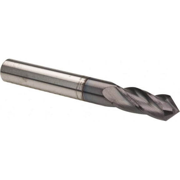 Melin Tool 5/16" Diam, 13/16" LOC, 4 Flute, 90 Point Angle, Solid Carbide Drill Mill AlTiN Finish, 2-1/2" OAL, 5/16" Shank Diam