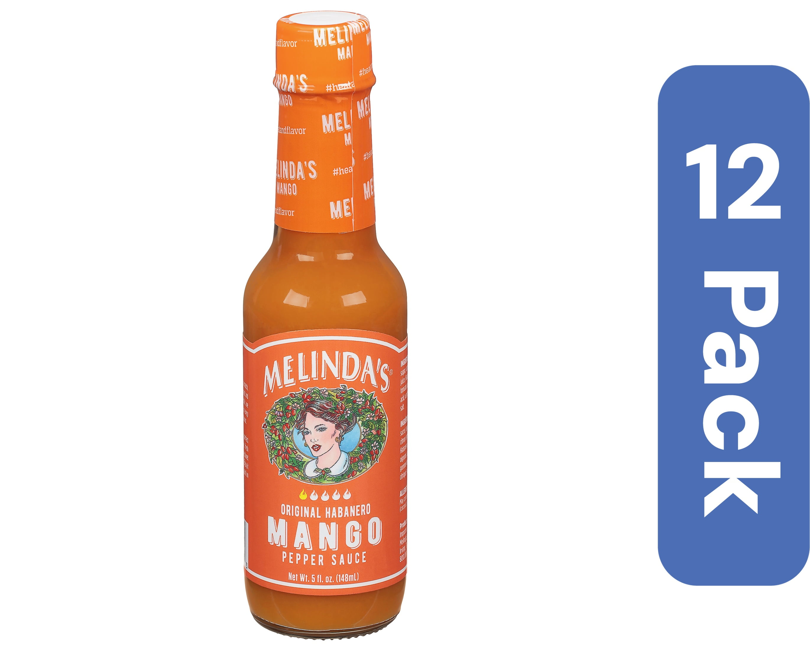 Melinda's Hot Mango Sauce 5 oz (Pack Of 12)