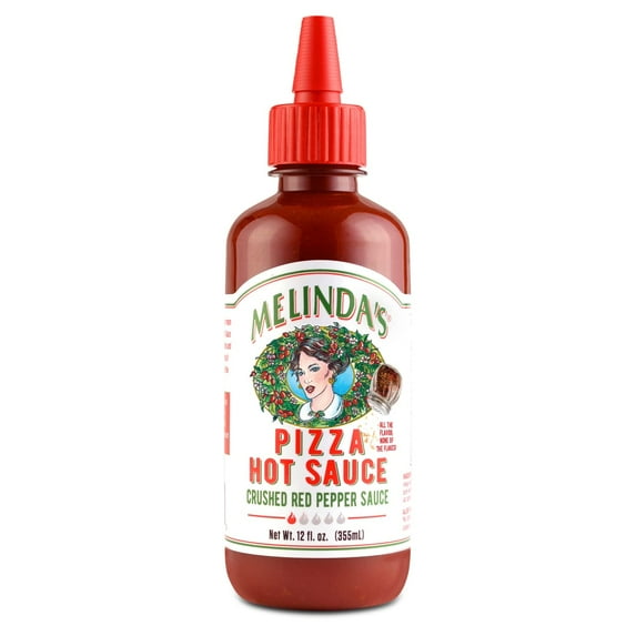 Melinda's Pizza Hot Sauce, Crushed Red Pepper Sauce and Condiment, 12 oz