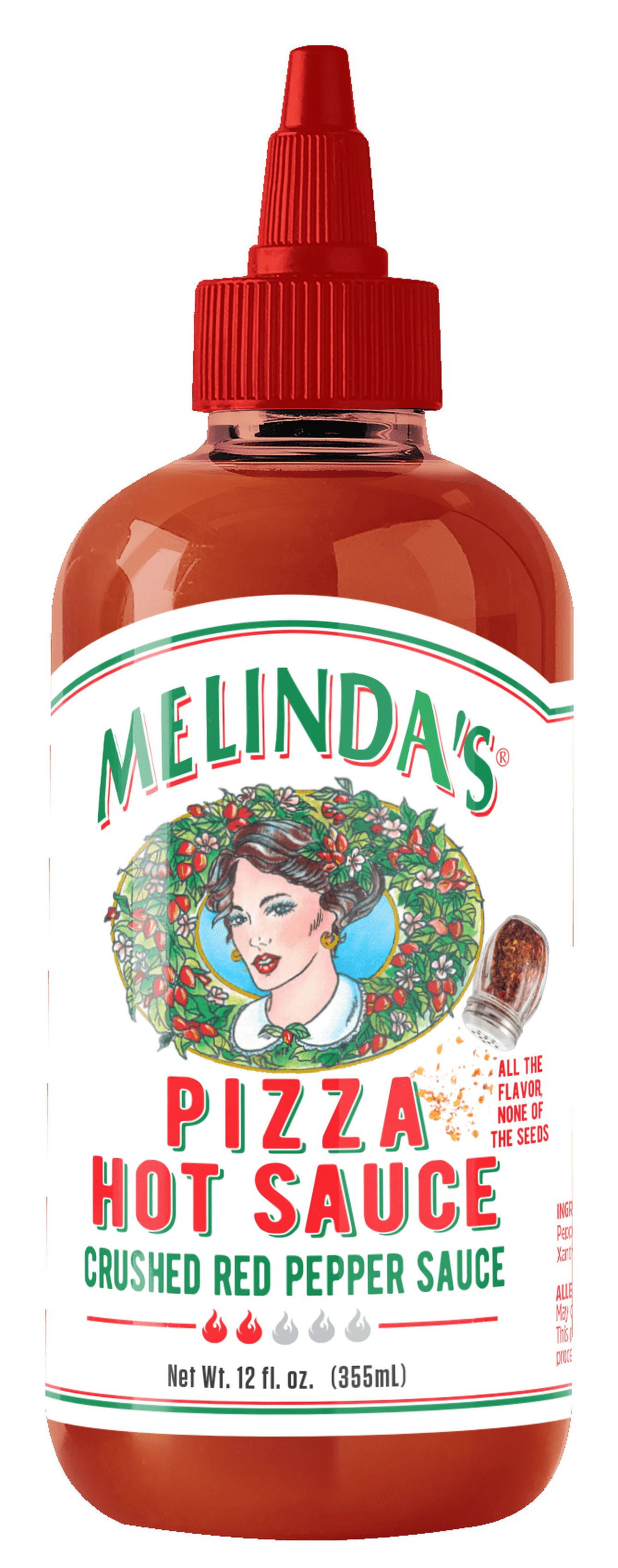 Melinda's Pizza Hot Sauce, Crushed Red Pepper Sauce and Condiment, 12 oz